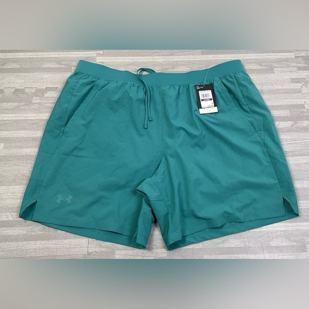 Under Armour Run up pace woven shorts size 2xl running shorts. Teal